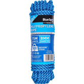 BlueSpot Utility Twisted Polypropylene Multi Purpose Rope 15M X 8MM 50FT